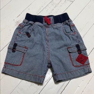 🍄18/24m vintage 1980s Nautical Striped boys Shorts cargo company